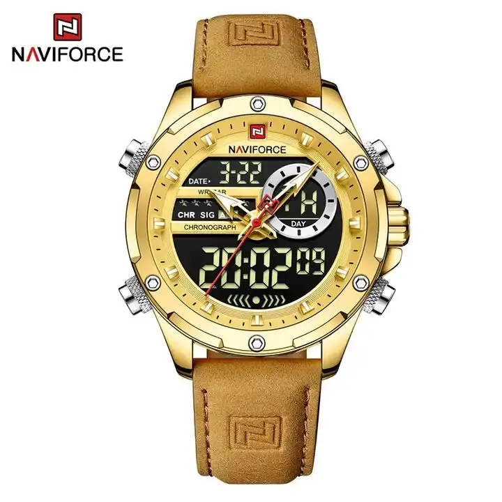 NAVIFORCE Dual Time Men's Watch Gold