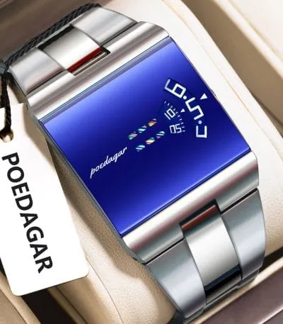 Poedagar 857 Men's watch SilverBlue