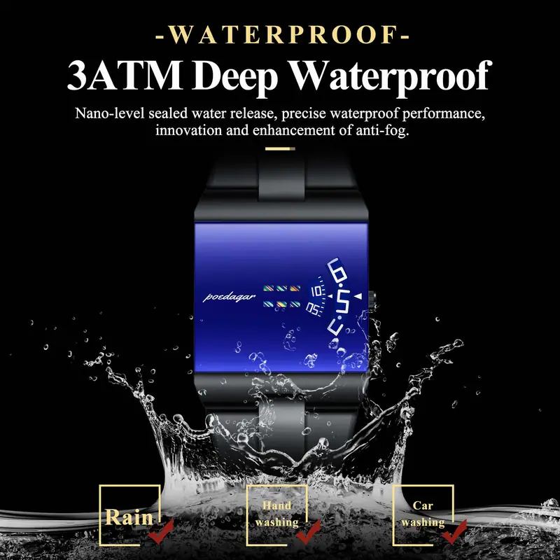 Poedagar 857 Men's watch BlackBlue thumbnail 3