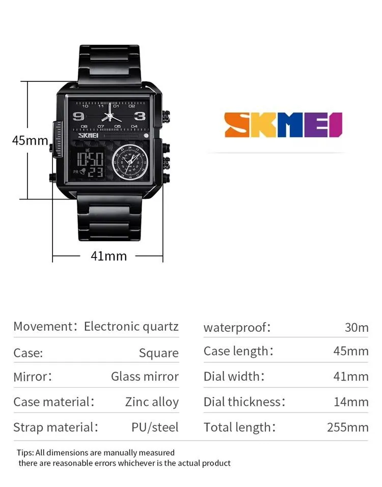 SKMEI 1584 Men's Watch Black thumbnail 2