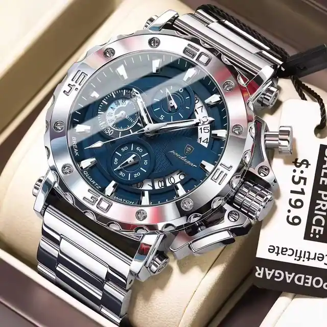 Poedagar 892 Business Style Men's Watch Silver