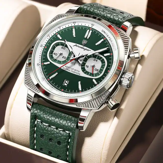 Poedagar 838 Luxury Men's watch SilverGreen