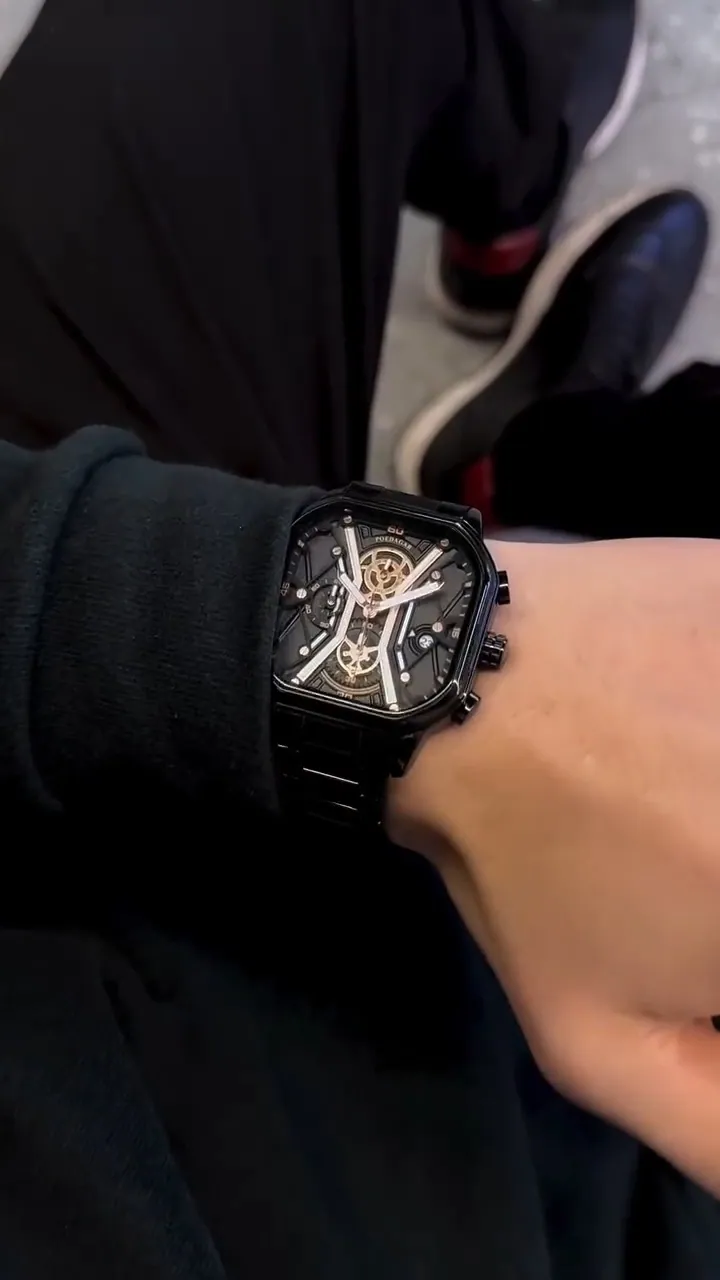 Poedagar 922 Premium Men's Watch Black thumbnail 5