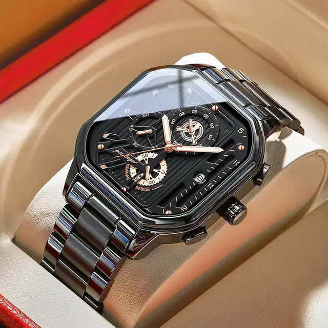 Poedagar 628 Men's Watch Black