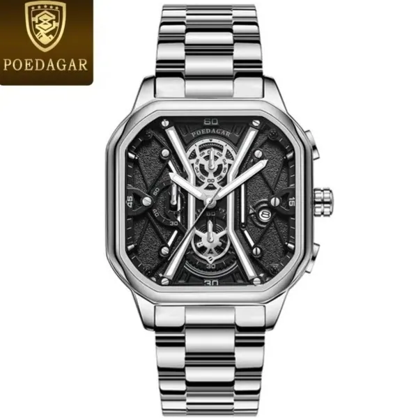 Poedagar 922 Premium Men's Watch Silver thumbnail 4