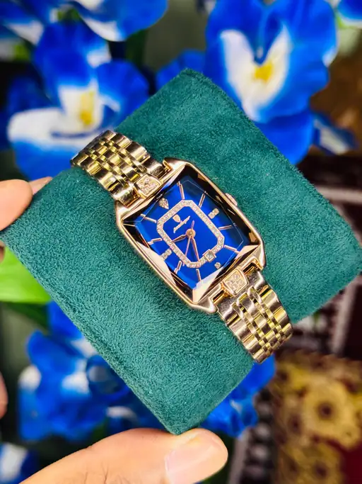 POEDAGAR 785 Elegant Diamond Women's Quartz Wrist Watch Blue thumbnail 2
