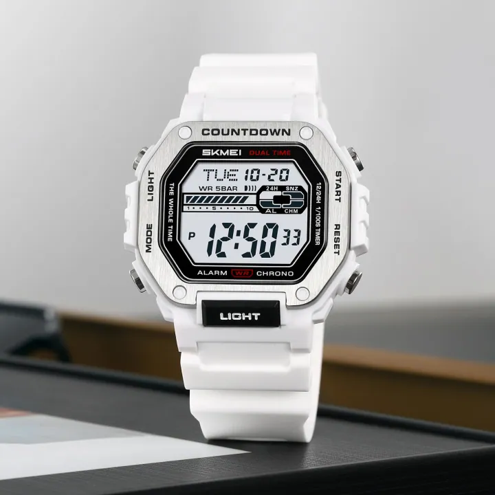 SKMEI 2522 Multifunctional Men's Watch White