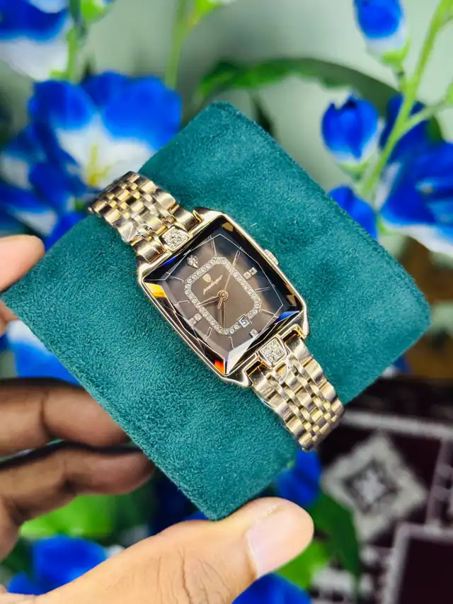 POEDAGAR 785 Elegant Diamond Women's Quartz Wrist Watch Brown thumbnail 2